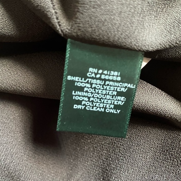 LAUREN by Ralph Lauren black cocktail dress flutter sleeves - Picture 5 of 6